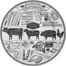 Alleanza Churrasco 8099 Conjunto de 6 Pratos de Sobremesa, Padrão, Branco/Preto