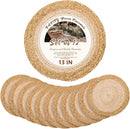 13 in Round Woven Placemats Plate Chargers Set of 10, Boho Farmhouse Rustic Woven Place Mats for Dining Table Decor, Rattan Wicker Table Mats Jute Braided Chargers for Dinner Plates