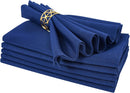 Cloth Napkins Set of 6 Washable Dinner Napkins Square 18X18 Inch Navy Blue Reusable Table Napkin with Hemmed Edges for Hotel Restaurant Wedding Party Banquet Event