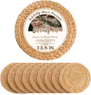13 in Round Woven Placemats Plate Chargers Set of 10, Boho Farmhouse Rustic Woven Place Mats for Dining Table Decor, Rattan Wicker Table Mats Jute Braided Chargers for Dinner Plates