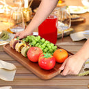 Rectangular Wooden Platters Long Charcuterie Boards Decorations Serving Trays Platter for Cookie, Snack, Appetizer, Dessert, Party, Food Dish Rectangle Acacia Wood Kitchen Platter Plates Cheese Board