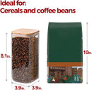 Frascos de armazenamento de vidro com tampa de bambu