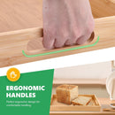 Bamboo Dinner Food Trays for Eating On Couch Party Platters for Serving Food Decorative Tray for Kitchen Counter Rectangle(16.5" Lx11.6''W and 15.5''Lx10.6''W)