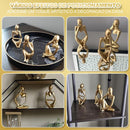 Esculturas de Arte Abstrata, Decoração Abstrata Moderna na Prateleira, Decoração de Casa Estátua de Pensador, Conjunto de 3 Esculturas de Pensador, Arte Abstrata Escultura Conjunto