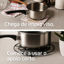 Descanso de Panela 18 cm Metal Resistente Preto Fosco – Proteção Antitérmica + Estilo na Cozinha