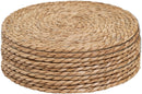 Defined Deco Woven Placemats Set of 10,12" Round Rattan Placemats,Natural Hand-Woven Water Hyacinth Placemats,Farmhouse Weave Place Mats,Rustic Braided Wicker Table Mats for Dining Table,Home,Wedding.