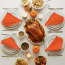 Utopia Home [24 Pack, Orange] Cloth Napkins 17x17 Inches, 100% Polyester Hemmed Edges, Washable and Reusable Ideal for Halloween, Thanksgiving, Parties, Weddings and Dinners