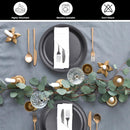 Homidate Cotton Cloth Dinner Napkins Set of 12 – 18x18 White with Hemstitched Mitered Corners – Machine Washable Fabric Napkins for Weddings, Dinner Parties & Table Decorations