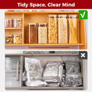 Frascos de armazenamento de vidro com tampa de bambu