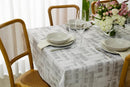 Toalha De Mesa Impermeável 4 Lugares 1,40 X 1,40 M Jacquard (Medalhão Bege)