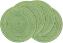 SHACOS Round Braided Placemats Set of 4 Round Table Mats for Dining Tables 15 inch Washable Kitchen Table Place Mats Indoor (Beige, 4)