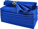 Cloth Napkins Set of 6 Washable Dinner Napkins Square 18X18 Inch Navy Blue Reusable Table Napkin with Hemmed Edges for Hotel Restaurant Wedding Party Banquet Event
