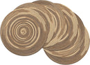 SHACOS Round Braided Placemats Set of 4 Round Table Mats for Dining Tables 15 inch Washable Kitchen Table Place Mats Indoor (Beige, 4)