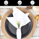 Homidate Cotton Cloth Dinner Napkins Set of 12 – 18x18 White with Hemstitched Mitered Corners – Machine Washable Fabric Napkins for Weddings, Dinner Parties & Table Decorations