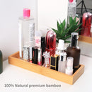 Natural Bamboo Vanity Tray, Sink Tray, Smooth and Thick Wooden Tray for Toilet Tank and Bathroom Counter Top, Kitchen Decor Wood Holder and SPA Home, 11.5x4.4x1.2 inches