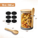 Conjunto 06 Potes com colher em bambu