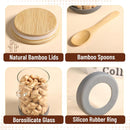 Conjunto 06 Potes com colher em bambu