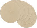 SHACOS Round Braided Placemats Set of 4 Round Table Mats for Dining Tables 15 inch Washable Kitchen Table Place Mats Indoor (Beige, 4)
