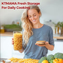 Frascos de armazenamento de vidro com tampa de bambu