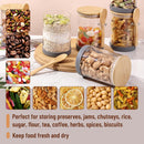 Conjunto 06 Potes com colher em bambu