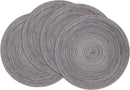 SHACOS Round Braided Placemats Set of 4 Round Table Mats for Dining Tables 15 inch Washable Kitchen Table Place Mats Indoor (Beige, 4)