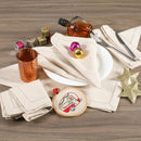 Lightnpro Flax Linen Napkins Set of 12 – Hemstitched Dinner Cloth Napkins, Washable and Reusable Natural Flax Napkins for Dining, Parties, Weddings, Holiday & Everyday Use – 18x18 Inch Natural Color