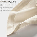 Ramanta Home Cloth Dinner Napkins in Cotton Flax Fabric with Hemstitched & Tailored Mitered Corner Finish Size 20x20 inch Set of 12