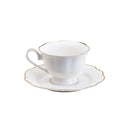 Aparelho de Jantar 42 Peças Porcelana Wolff Maldivas Fio Dourado