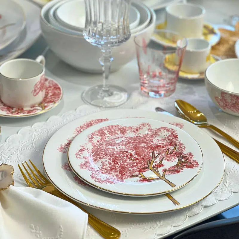 Aparelho de Jantar Flores Ypê - Serve 06 pessoas