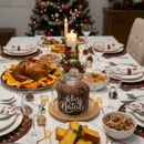 Cúpula Natalina de Bambu e Vidro – Porta Panetone Elegance - Somente hoje