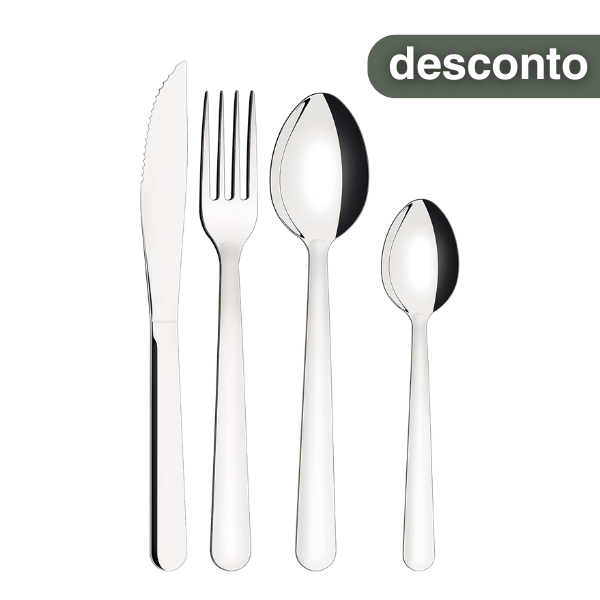 Faqueiro Tramontina Malibu em Aço Inox 16 Peças