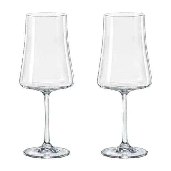 Kit 2 Taça de Cristal para Vinho Bohemia 560ml - XTRA NDI