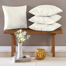 Kit 4 Capas De Almofadas Decorativas para Sofá 45x45cm Micro Percal 300 Fios Aveline Off White