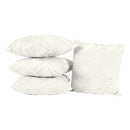 Kit 4 Capas De Almofadas Decorativas para Sofá 45x45cm Micro Percal 300 Fios Aveline Off White