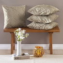 Kit 4 Capas De Almofadas Decorativas para Sofá 45x45cm Micro Percal 300 Fios Aveline Caqui