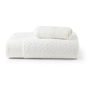 Jogo De Banho 2 Peças 430g/M² Capri Toalhas Banhão 100% Algodão Off White