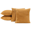 Kit 4 Almofadas Cheias Decorativas para Sofá 45x45cm Flannel Bariloche Mostarda